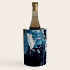 Sweetly: a bohemian, abstract work on paper in blue, pink, white, and gold Wine Chiller Gallery Image 2