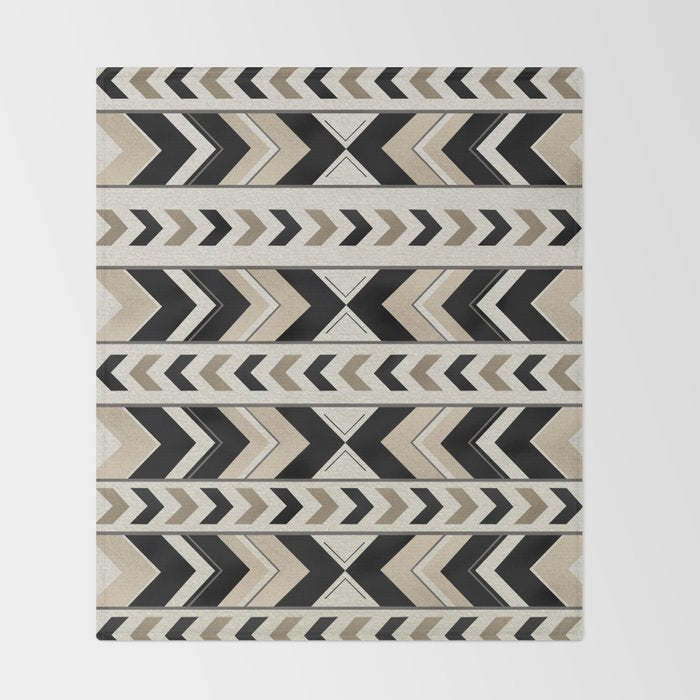 Tribal Arrow Boho Pattern #1 #aztec #decor #art #society6 Throw Blanket Gallery Image 2