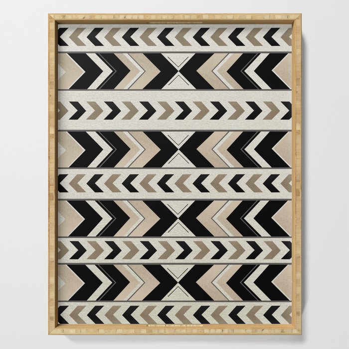 Tribal Arrow Boho Pattern #1 #aztec #decor #art #society6 Serving Tray Gallery Image 1