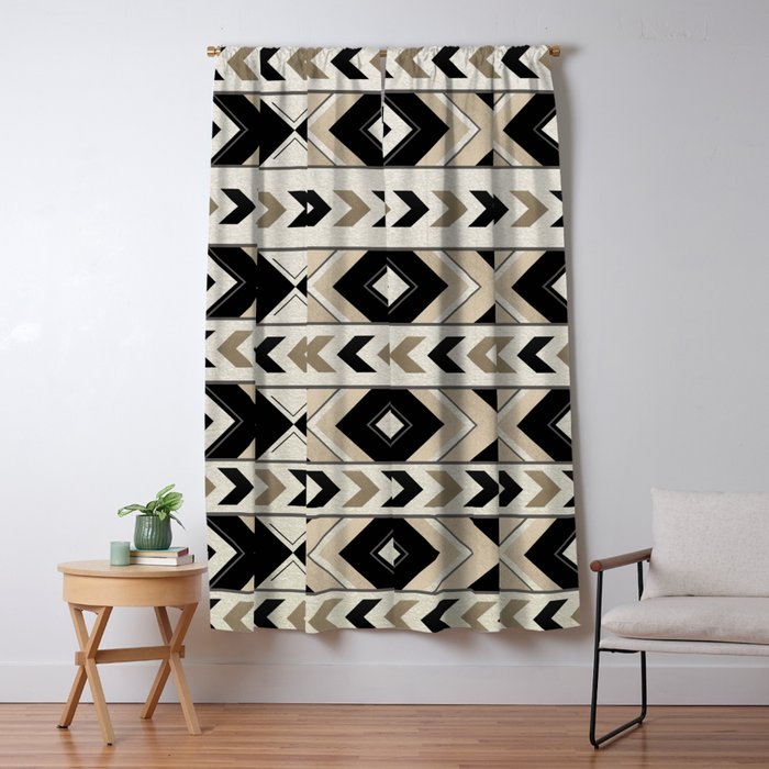 Tribal Arrow Boho Pattern #1 #aztec #decor #art #society6 Window Curtain Gallery Image 1