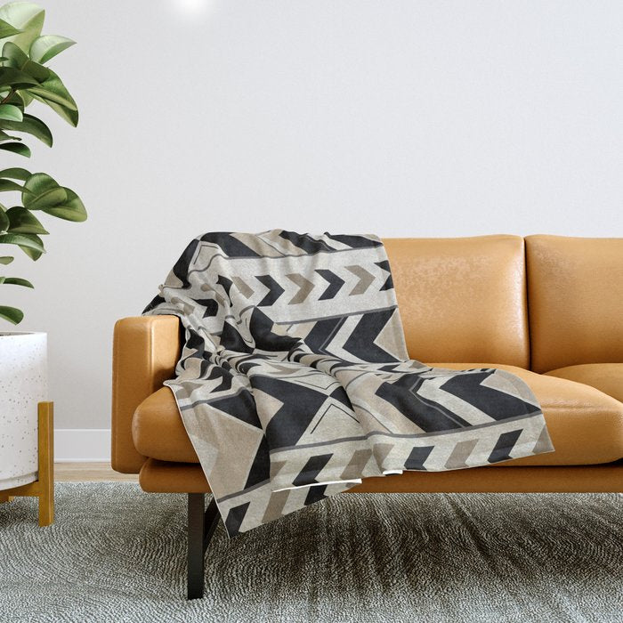 Tribal Arrow Boho Pattern #1 #aztec #decor #art #society6 Throw Blanket Gallery Image 1