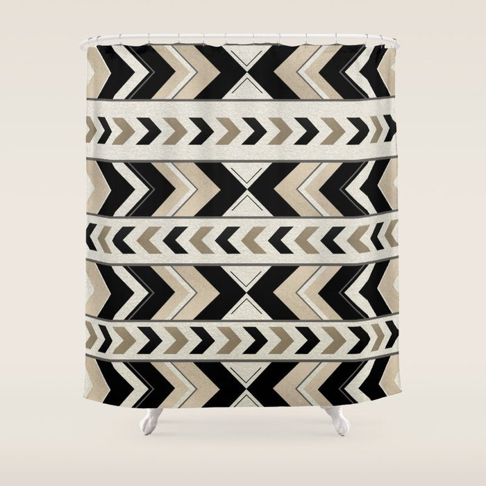 Tribal Arrow Boho Pattern #1 #aztec #decor #art #society6 Shower Curtain Gallery Image 1