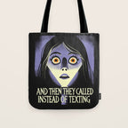 The horror of a phone call Tote Bag Gallery Image 1
