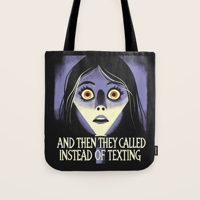 The horror of a phone call Tote Bag Gallery Image 1