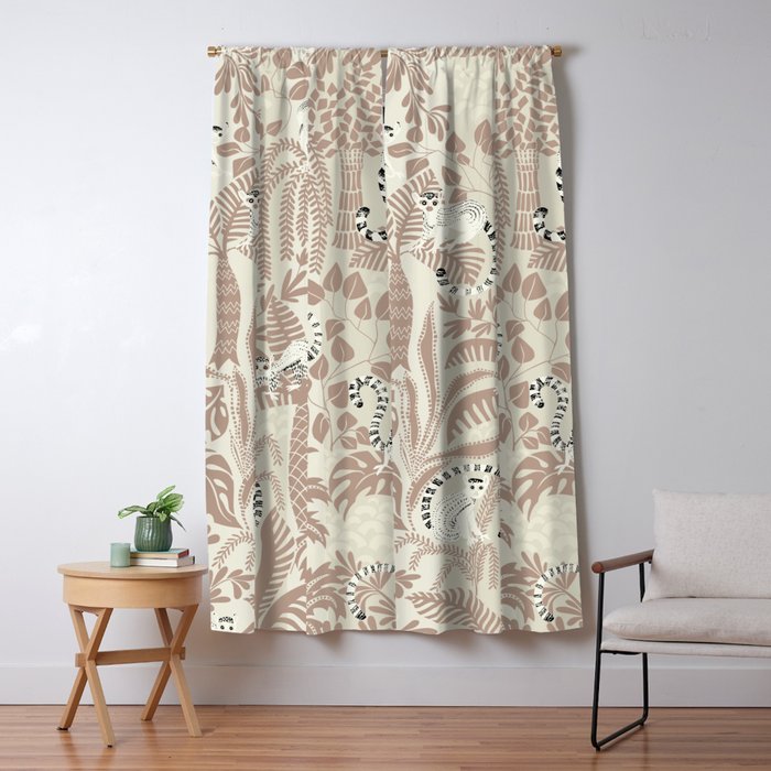 Jungle adventure warm earthy Window Curtain Gallery Image 1