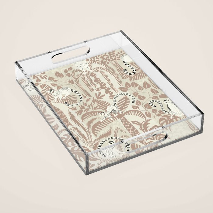 Jungle adventure warm earthy Acrylic Tray Gallery Image 1