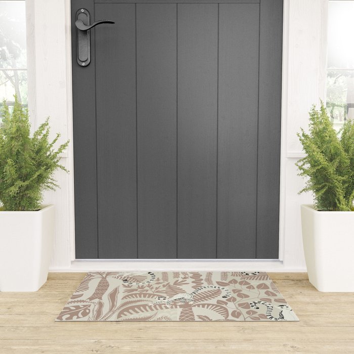 Jungle adventure warm earthy Welcome Mat Gallery Image 3