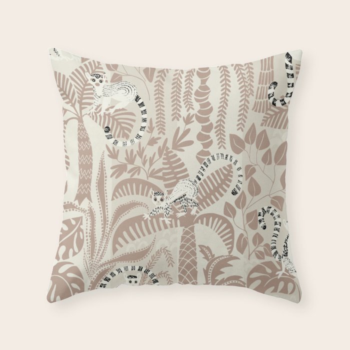 Jungle adventure warm earthy Throw Pillow Gallery Image 6