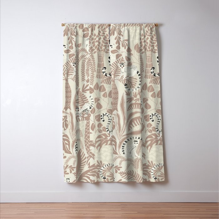 Jungle adventure warm earthy Window Curtain Gallery Image 3