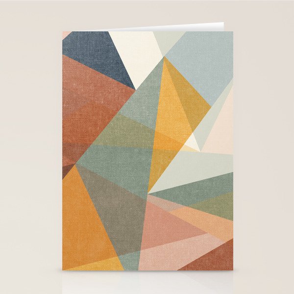 modern triangle mosaic - multi Stationery Card Gallery Image 2
