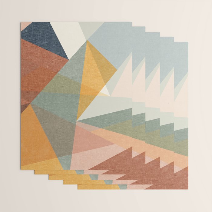 modern triangle mosaic - multi Wrapping Paper Gallery Image 3
