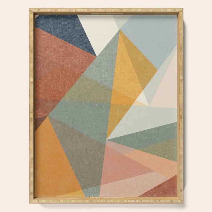 modern triangle mosaic - multi Serving Tray Gallery Image 1