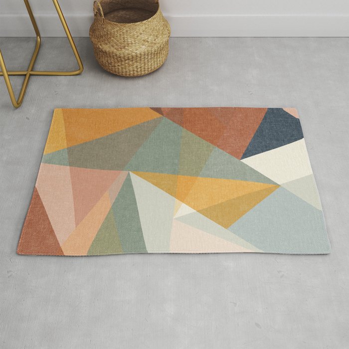 modern triangle mosaic - multi Rug Gallery Image 1