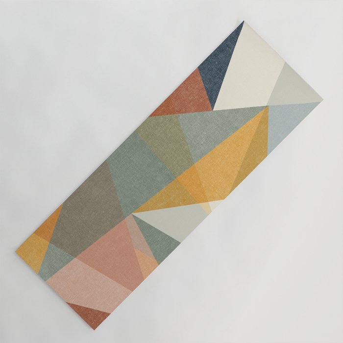 modern triangle mosaic - multi Yoga Mat Gallery Image 1
