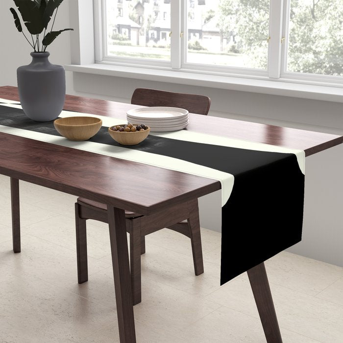 Abstract Composition in Black and White Table Runner Gallery Image 2