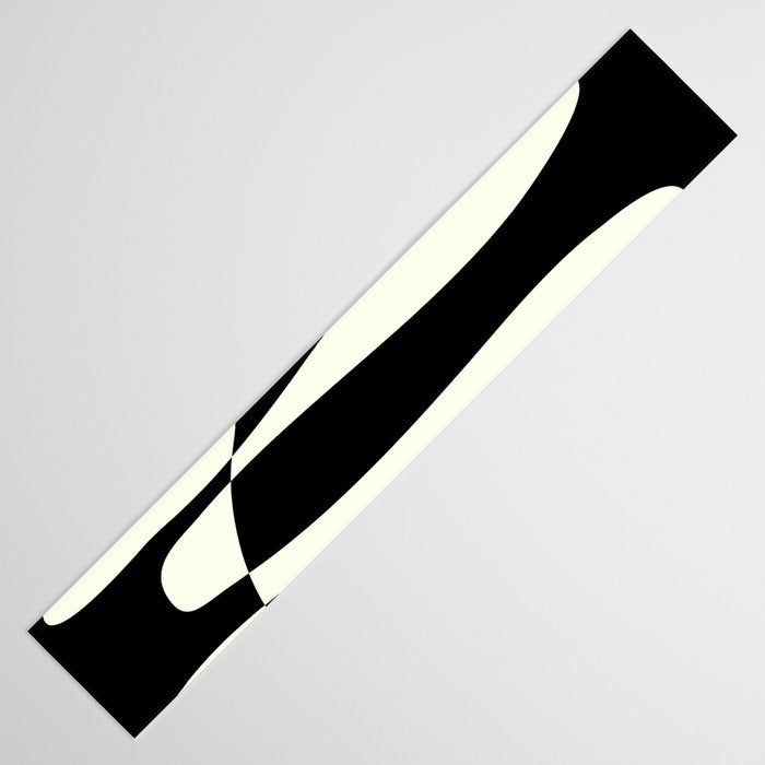 Abstract Composition in Black and White Table Runner Gallery Image 3