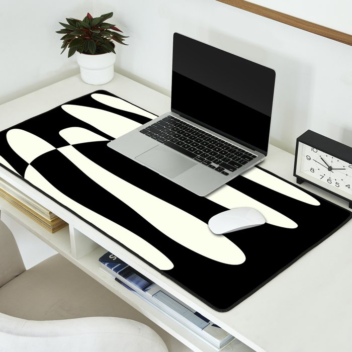 Abstract Composition in Black and White Desk Mat Gallery Image 2
