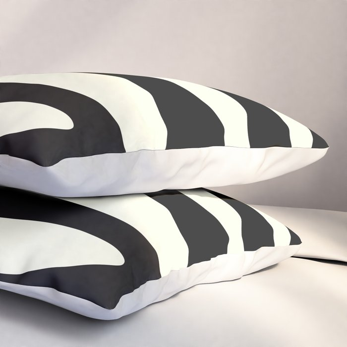 Abstract Composition in Black and White Pillow Sham Gallery Image 3