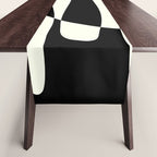 Abstract Composition in Black and White Table Runner Gallery Image 1