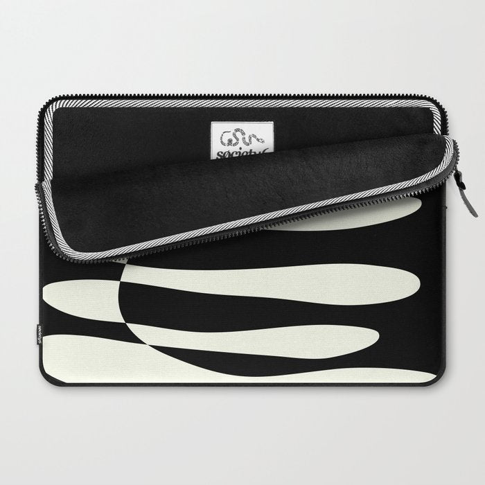 Abstract Composition in Black and White Laptop Sleeve Gallery Image 2