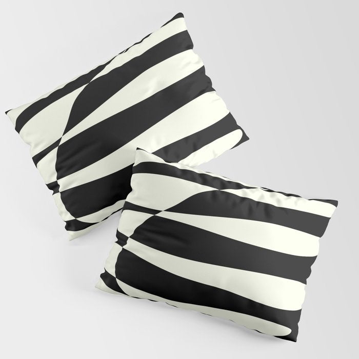 Abstract Composition in Black and White Pillow Sham Gallery Image 3