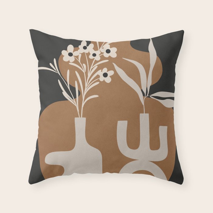Abstract Blooms 1 Throw Pillow Gallery Image 1