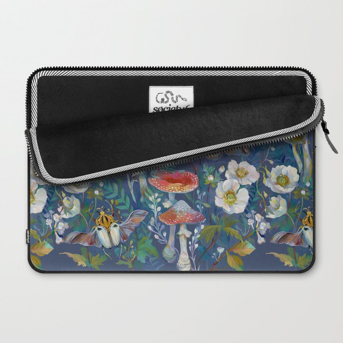 Goliath Beetle Mushroom Garden Laptop Sleeve Gallery Image 2