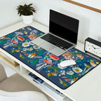 Goliath Beetle Mushroom Garden Desk Mat Gallery Image 2