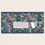 Goliath Beetle Mushroom Garden Desk Mat Gallery Image 1