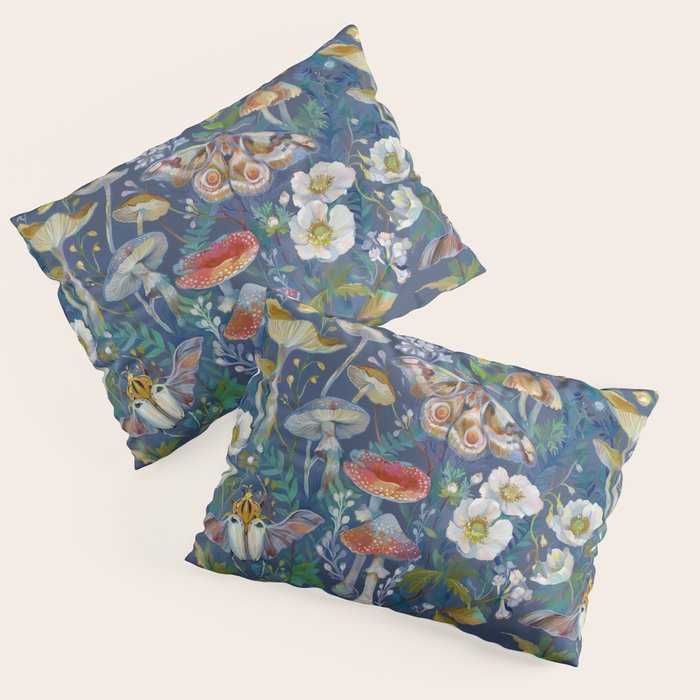 Goliath Beetle Mushroom Garden Pillow Sham Gallery Image 1