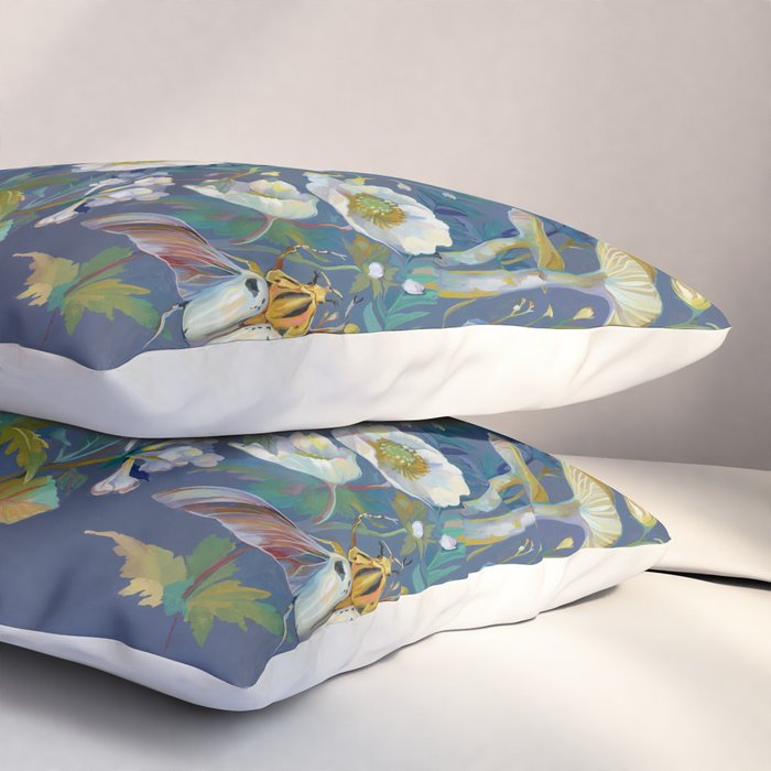 Goliath Beetle Mushroom Garden Pillow Sham Gallery Image 3