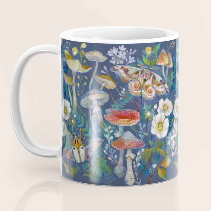 Goliath Beetle Mushroom Garden Coffee Mug Gallery Image 3