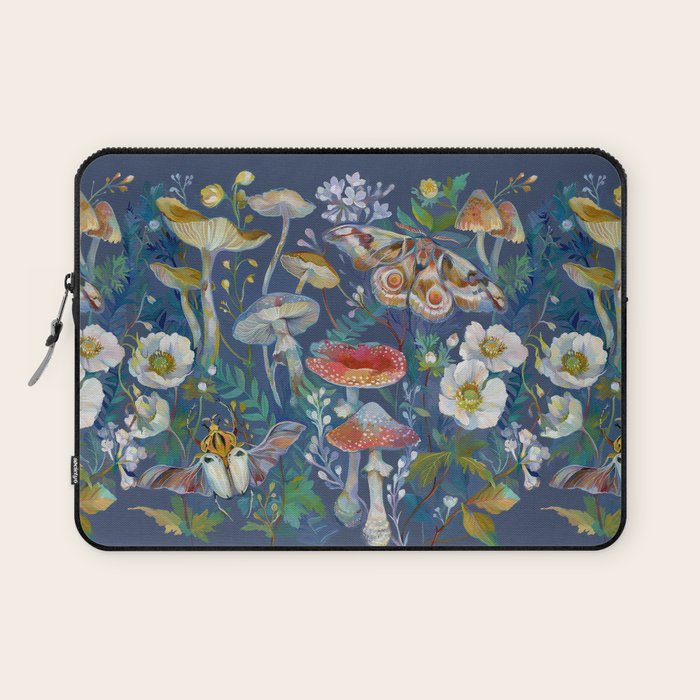 Goliath Beetle Mushroom Garden Laptop Sleeve Gallery Image 1