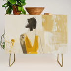 Modern Abstract Woman in Yellow Dress Credenza Gallery Image 1