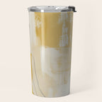 Modern Abstract Woman in Yellow Dress Travel Mug Gallery Image 2