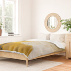 Modern Abstract Woman in Yellow Dress Duvet Cover Gallery Image 2