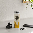 Modern Abstract Woman in Yellow Dress Water Bottle Gallery Image 4