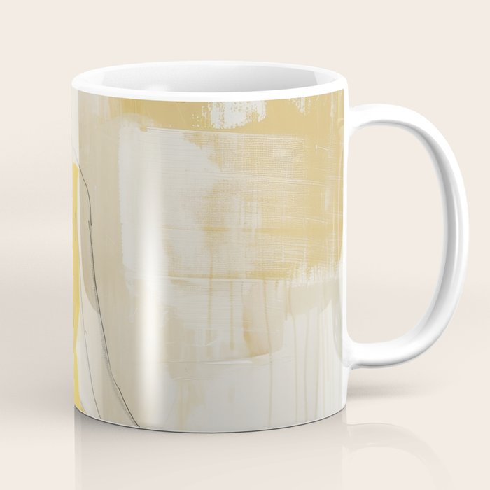 Modern Abstract Woman in Yellow Dress Coffee Mug Gallery Image 1