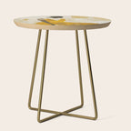 Modern Abstract Woman in Yellow Dress Side Table Gallery Image 1