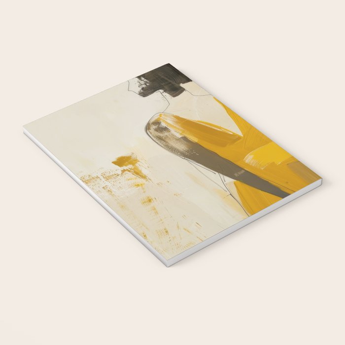 Modern Abstract Woman in Yellow Dress Notebook Gallery Image 3