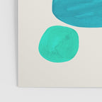 Fun Abstract Minimalist Mid Century Modern Colorful Shapes Marine Green Blue Ombre Watercolor Bubble Poster Gallery Image 3