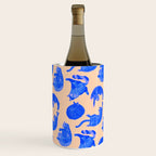 Sleepy Cozy Kitty Cats in Blue & Pink Wine Chiller Gallery Image 1