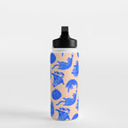 Sleepy Cozy Kitty Cats in Blue & Pink Water Bottle Gallery Image 3