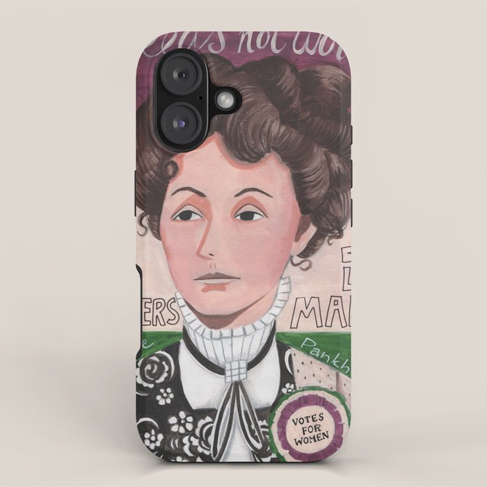 Emmeline Pankhurst portrait | votes for women  iPhone Case Gallery Image 1