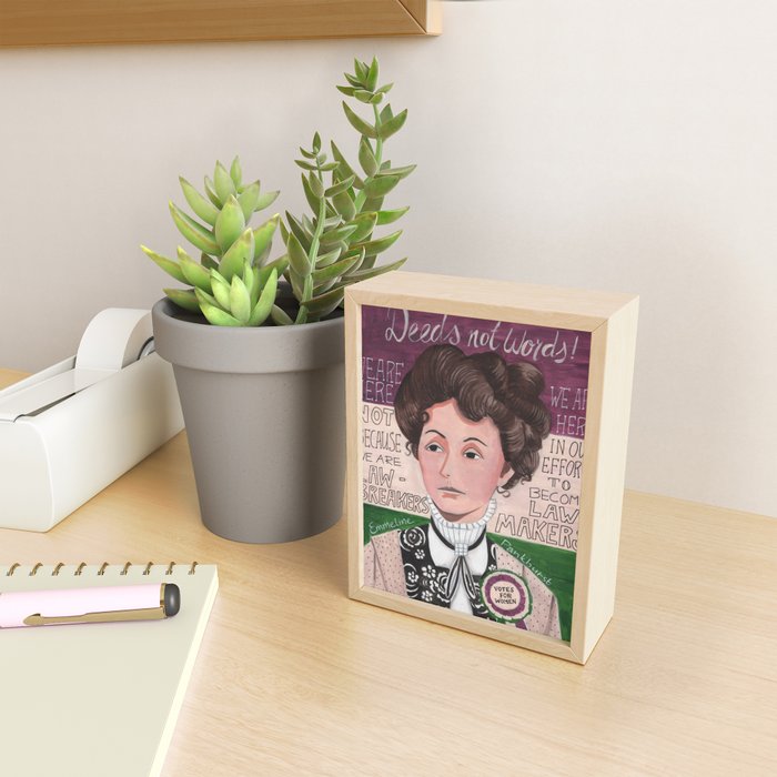 Emmeline Pankhurst portrait | votes for women  Mini Art Print Gallery Image 2
