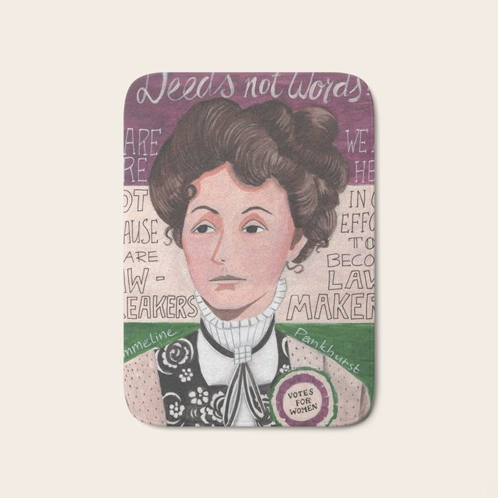 Emmeline Pankhurst portrait | votes for women  Bath Mat Gallery Image 1