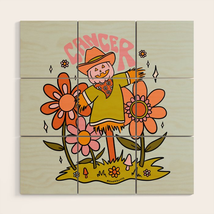 Cancer Scarecrow Wood Wall Art Gallery Image 1