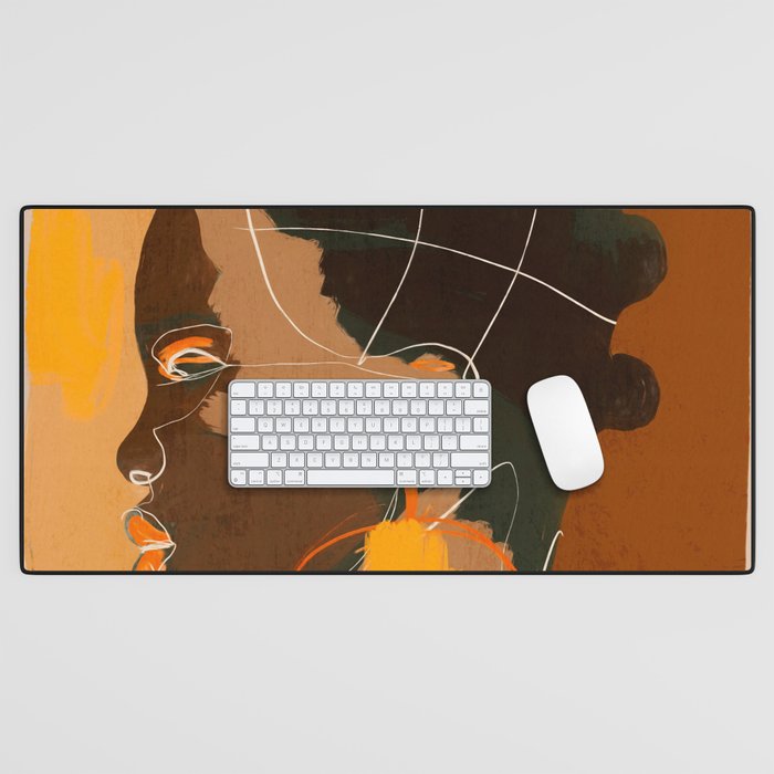 Abstract Art Girl Portrait Desk Mat Gallery Image 1