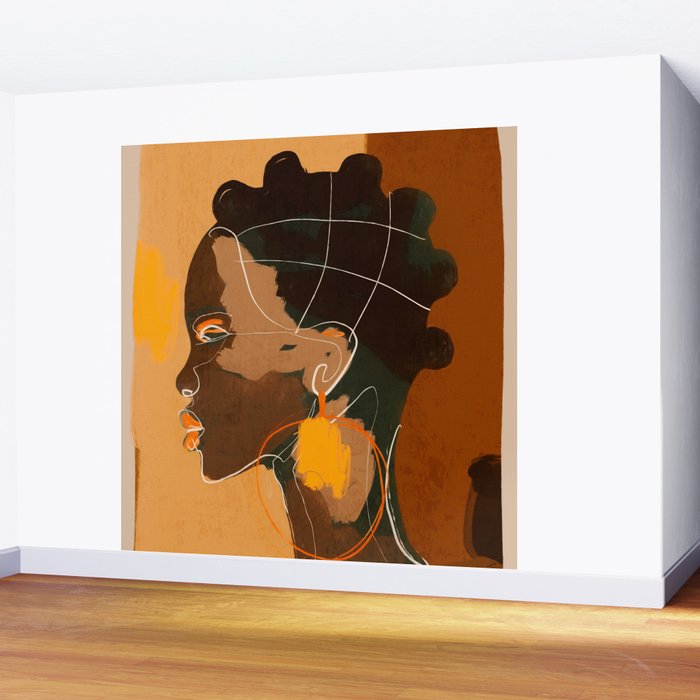 Abstract Art Girl Portrait Wall Mural Gallery Image 2