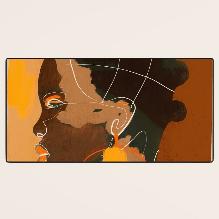 Abstract Art Girl Portrait Desk Mat Gallery Image 3